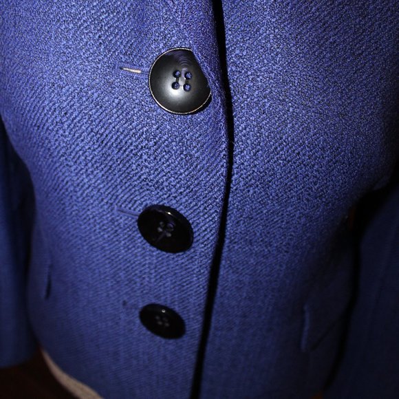 Blue Weave Pattern Blazer - Picture 5 of 12